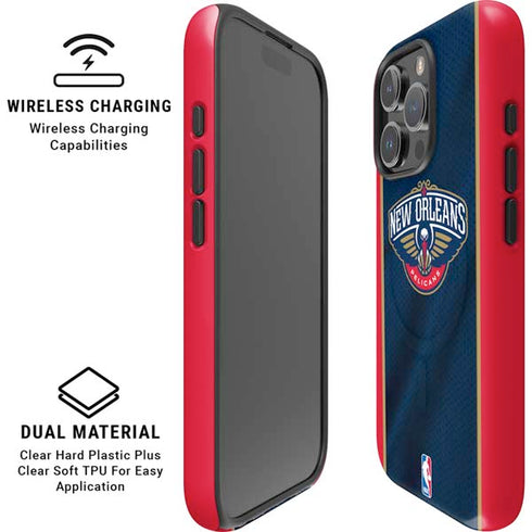 NBA New Orleans Pelicans Jersey iPhone 16 Pro Magsafe Impact Case